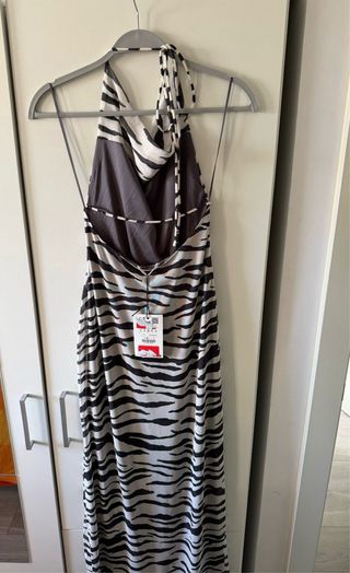 Vestido largo cebra