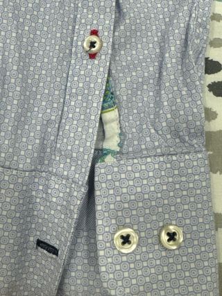 Camisa motobike Azul Estampada