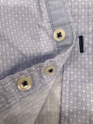 Camisa motobike Azul Estampada