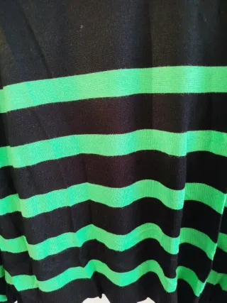 Jersey Zara Rayas Verdes y Negras