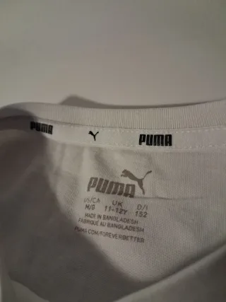 Camiseta Puma Blanca y Verde