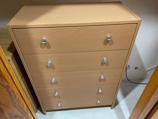 Cajonera de madera 5 cajones