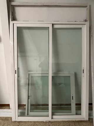 Ventana corredera aluminio blanco