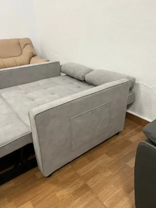 Sofá Cama Gris Tela