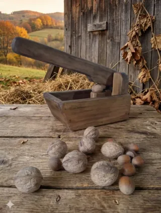 Cascanueces de madera artesanal