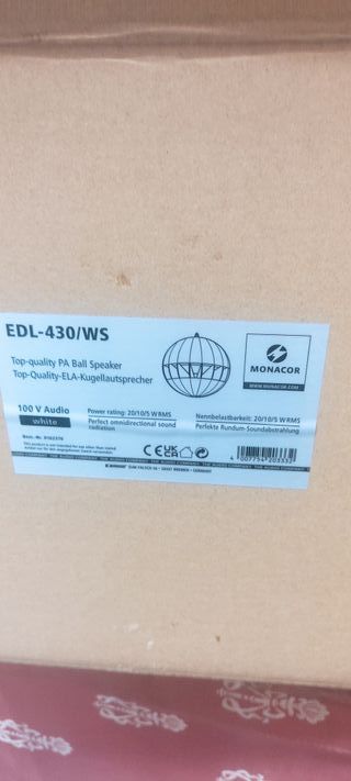 Altavoz Monacor Bola Esferica 360o EDL-430/WS