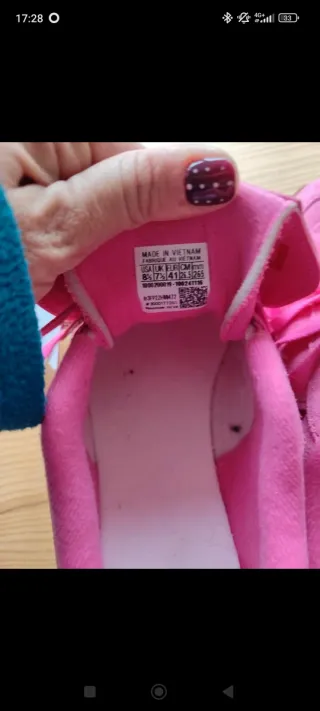 Zapatillas Reebok Niña Rosa Velcro