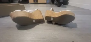 Sandalia Plataforma Mujer Blanca