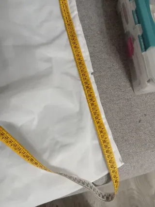 Cancán de tela blanco