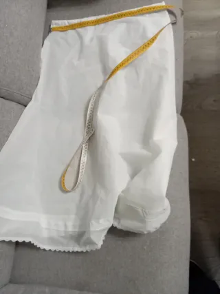 Cancán de tela blanco