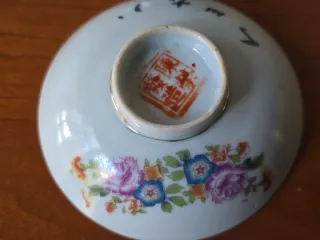 Taza de té antigua China decorada