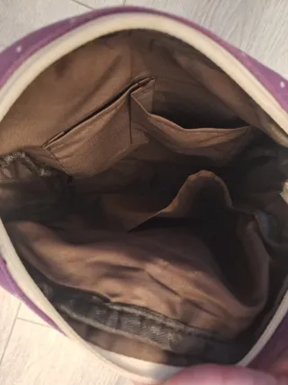 Bolso morado con estampado étnico