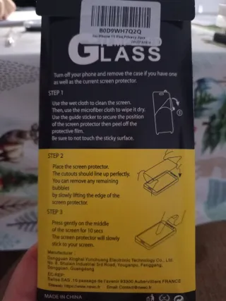 3 Protectores Pantalla iPhone 15 Plus Privacy