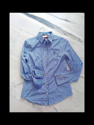 Camisa niña cuadros azul Talla 10-11 años