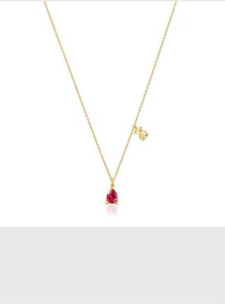Collar Tous Oro 18KT Plata Rubí