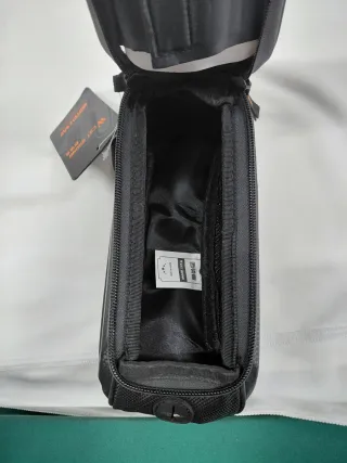 Bolsa para bicicleta com suporte para telemóvel