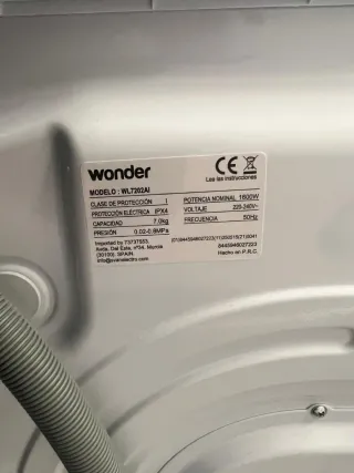 Lavadora Blanca Wonder WL7202AI