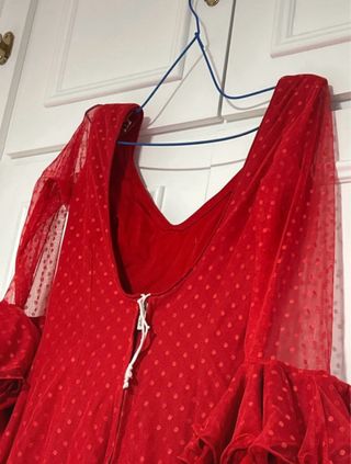 Traje de flamenca rojo diseño personalizado