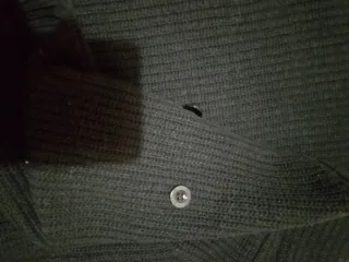 Maglione uomo nero coste girocollo M/L