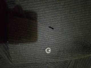 Maglione uomo nero coste girocollo M/L