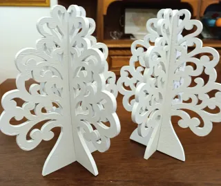 Albero della vita decorativo in legno bianco