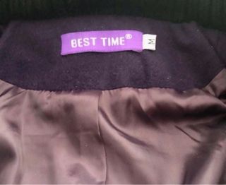 Abrigo BEST TIME morado con capucha