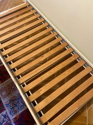 Cama nido individual blanca.