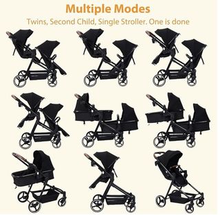 Cochecito Doble Plegable Ligero