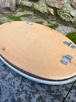 Espejo Ovalado Plata Metal.