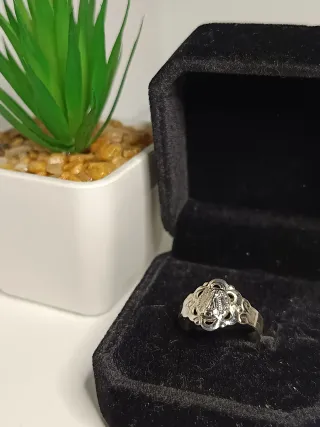 Anillo Plata Ley Virgen Calado