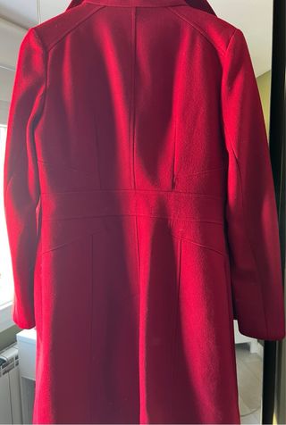 Abrigo de lana burdeos