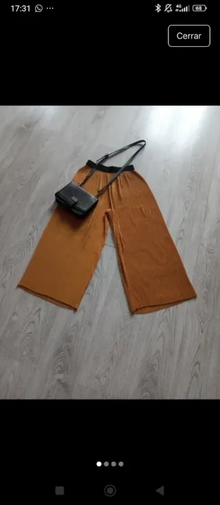 Pantalón ancho Zara XS + Bolso negro