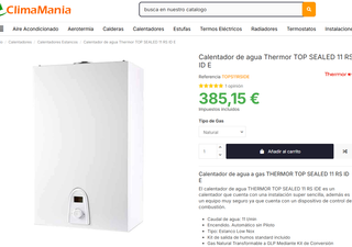 Calentador Estanco Thermor Top Sealed i D 11