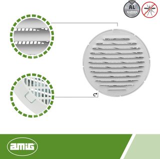 Amig Rejilla Redonda Aluminio Mosquitera