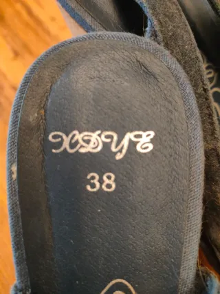 Zapatos de cuña azules para mujer