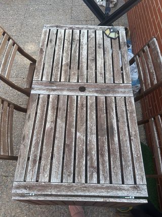 Mesa extensible madera exterior terraza