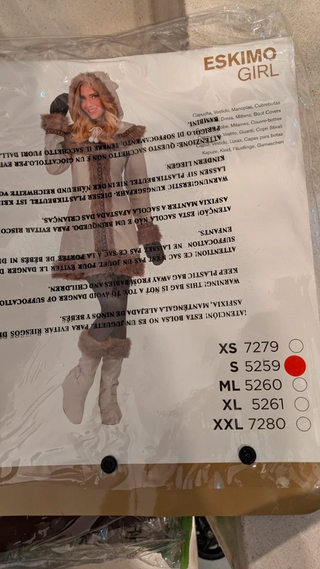 Disfraz esquimal mujer talla S