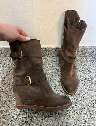 Car Shoe Stivaletti Camoscio Donna Marrone 39