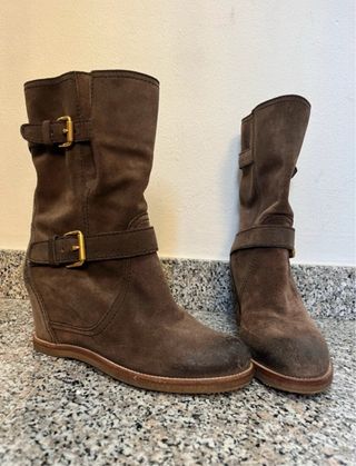 Car Shoe Stivaletti Camoscio Donna Marrone 39