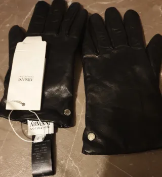 Guanti in pelle neri Armani taglia L più adattiM