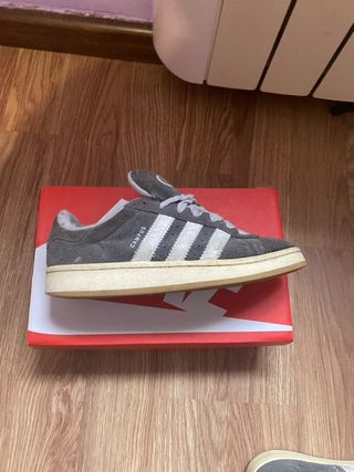 Tenis Adidas Campus Gris/Blanco