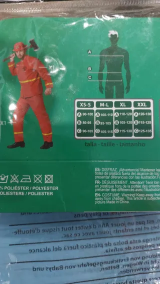 Vestito da pompiere adulto Atosa Tg. L