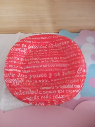 Vajilla Coca-Cola Roja y Blanca