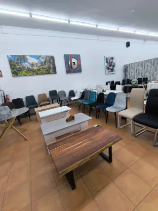 Sillas de comedor/salón tela y metal