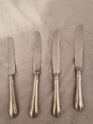 CUBIERTOS ANTIGUOS DE ALPACA