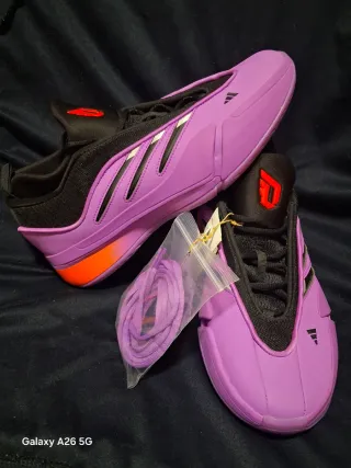 Zapatillas Baloncesto Adidas DAME Morado Naranja