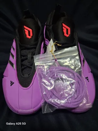 Zapatillas Baloncesto Adidas DAME Morado Naranja