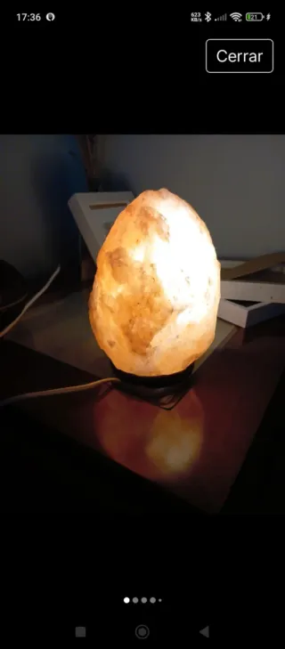 Lámpara de sal natural