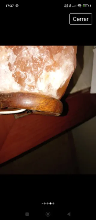 Lámpara de sal natural