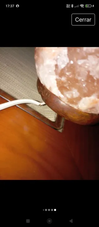 Lámpara de sal natural